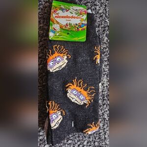 Nickelodeon Rugrats Chuckie Pattern Crew Socks - Pack Of 2 Nwt